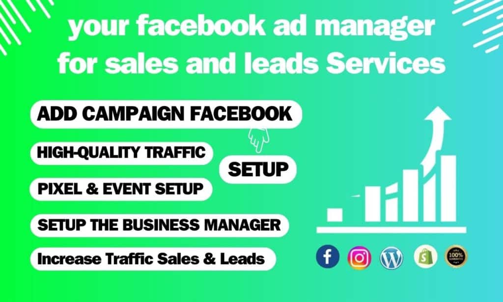 Facebook ad, facebook ad manager, sales and leads services