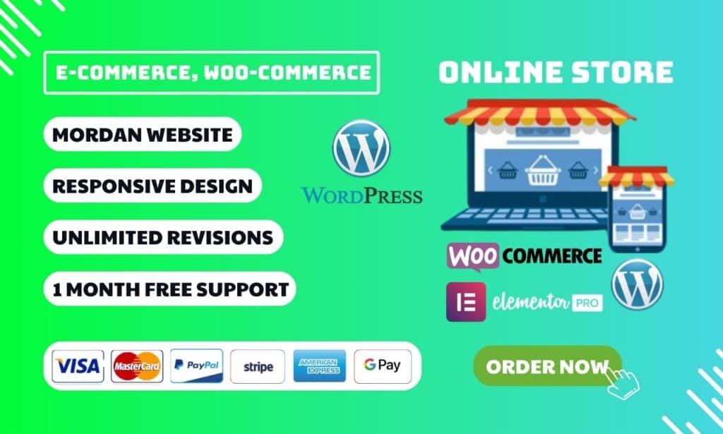 I will build a professional wordpress ecommerce online store